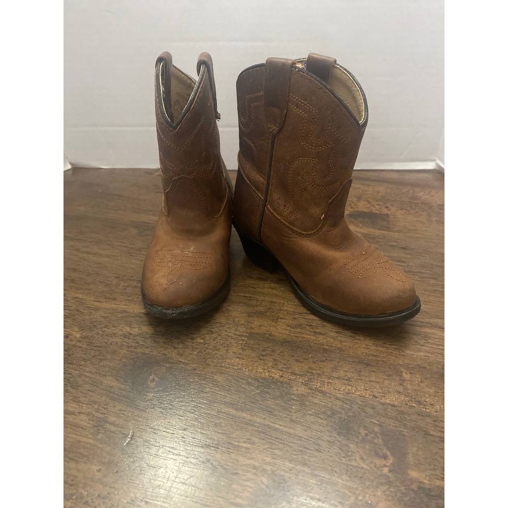 Smoky Mountain Boots Kids Brown Leather Western Cowboy Boots Style 3034T 7.5 D